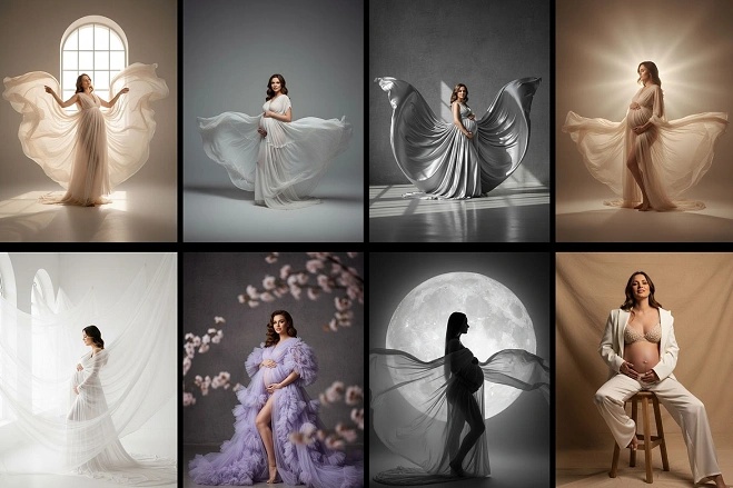 studio maternity ai photo portrait