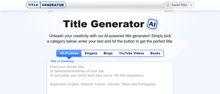 ai movie and video title generator