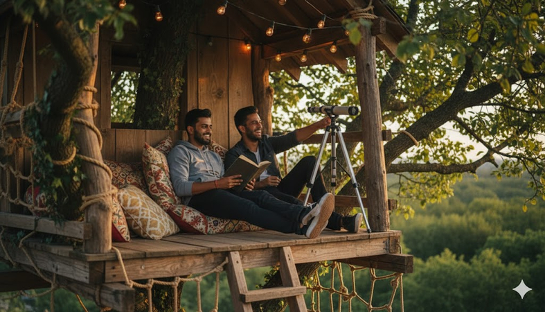 treehouse hideout best friends ai prompt