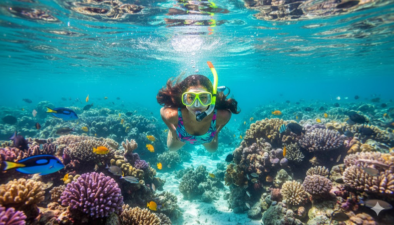 underwater beach prompt