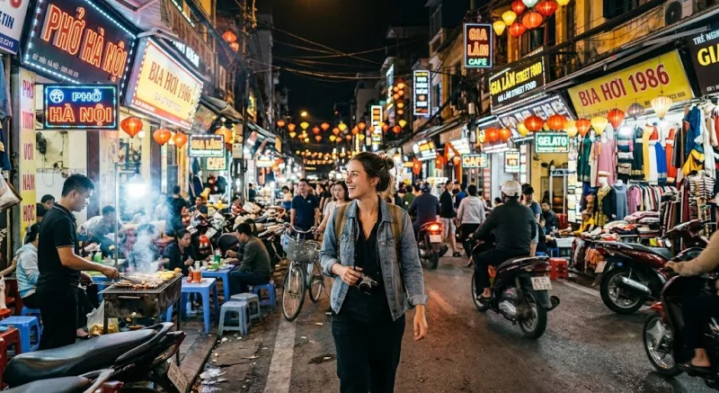 lively city streets
