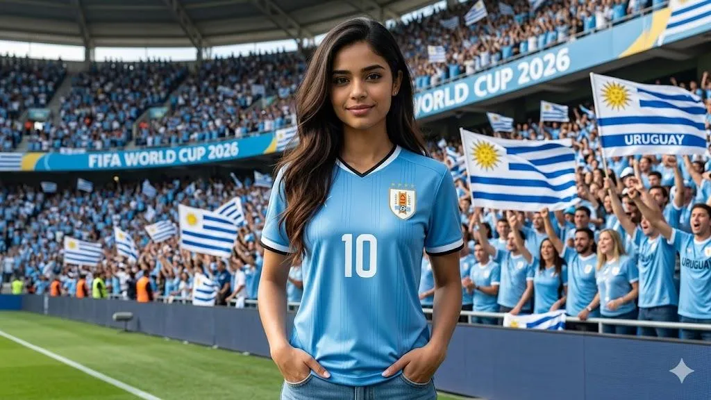 uruguay football jersey ai prompt