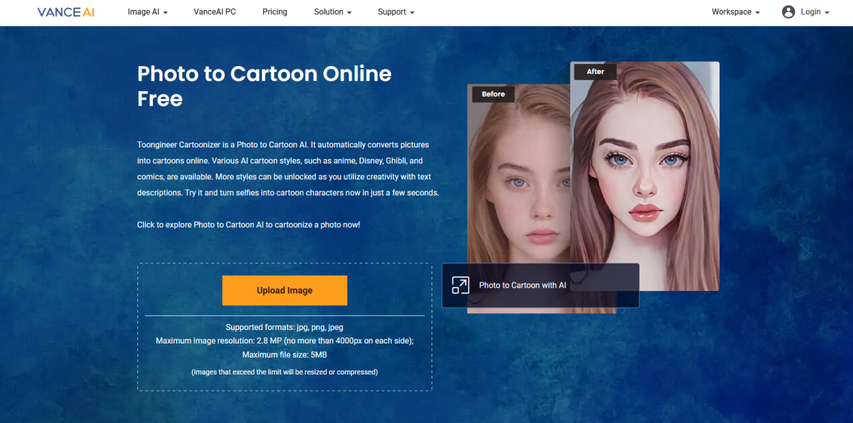 VanceAI Toongineer Cartoonizer