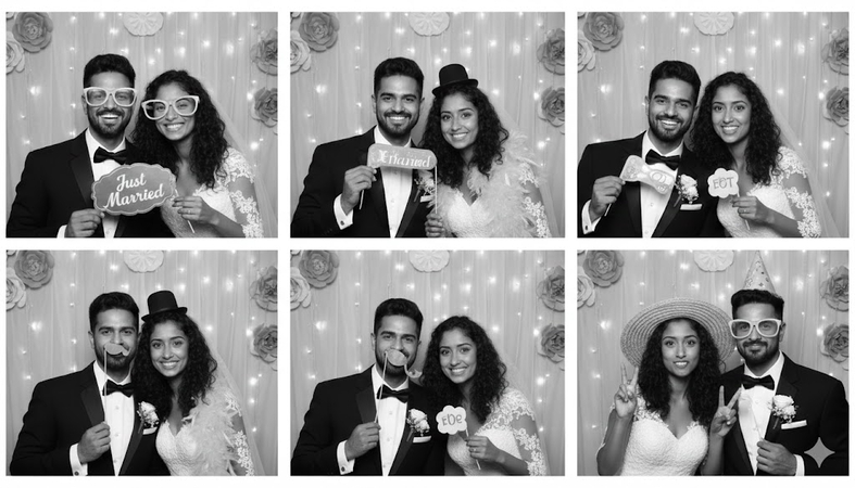 wedding couple booth photo