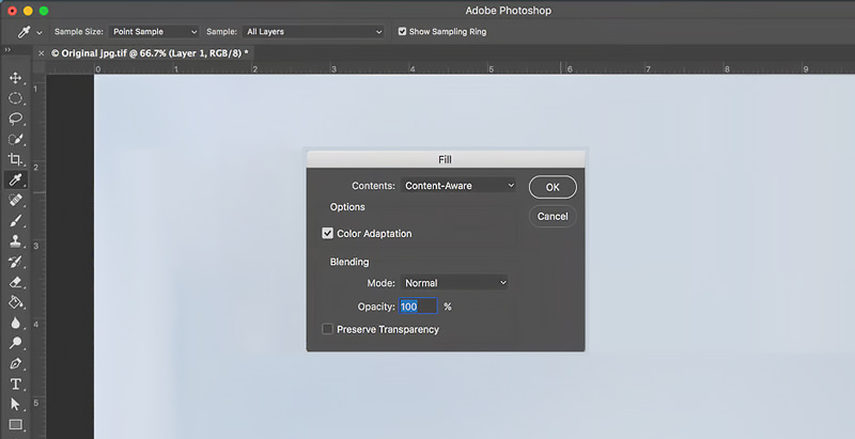 adobe photoshop watermark removal tool