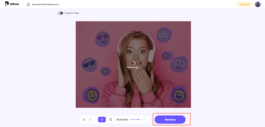 erase marked object from image