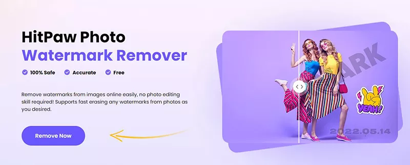removedor de marca d'água de fotos online HitPaw