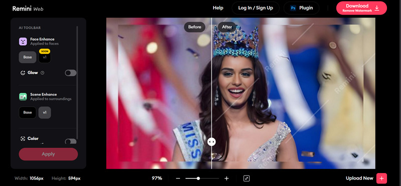 Remini Sharpen Image Online AI