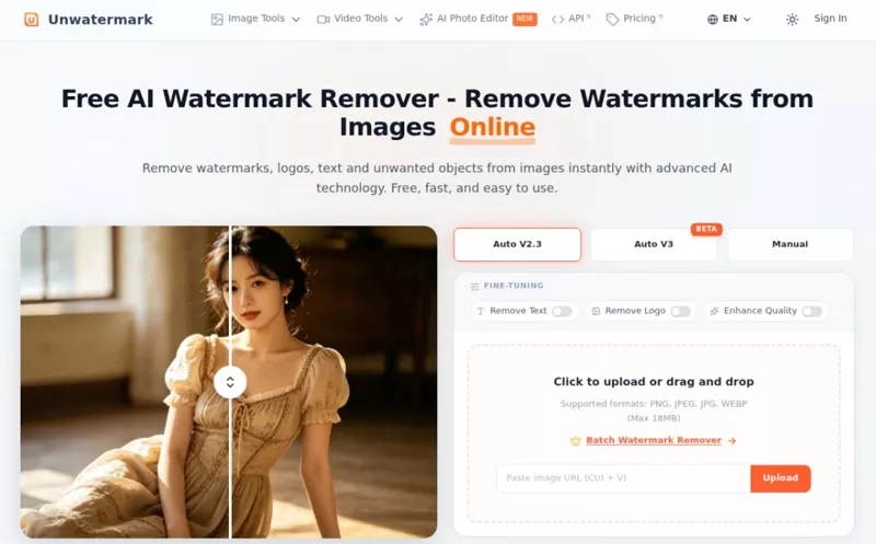 unwatermark removedor de marca d'água de fotos