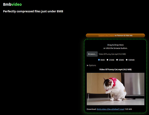 8MB Video Compressor for Discord
