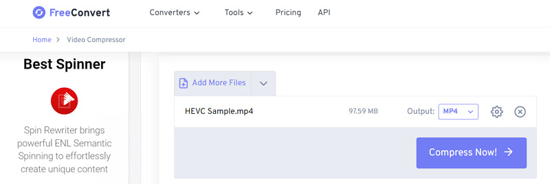 FreeConvert Video Compressor for Discord