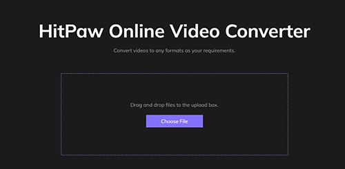 Step 1 to HitPaw Online Convert AAC to MP4