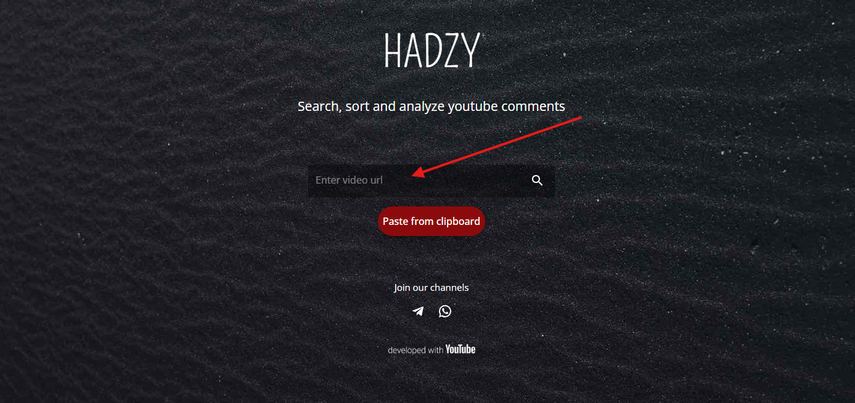 HADZY YouTube comment finder app