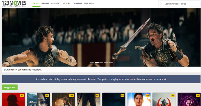 Hurawatch alternative 123Movies