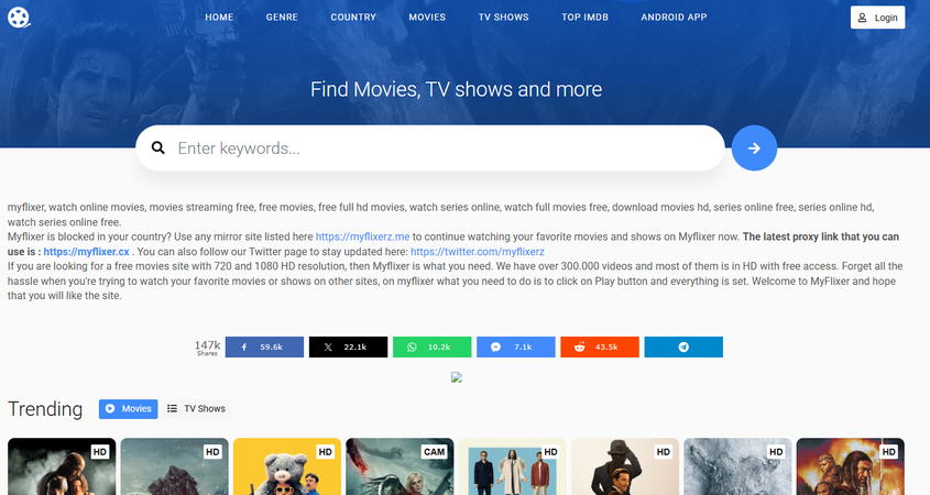 Hurawatch alternative MyFlixer