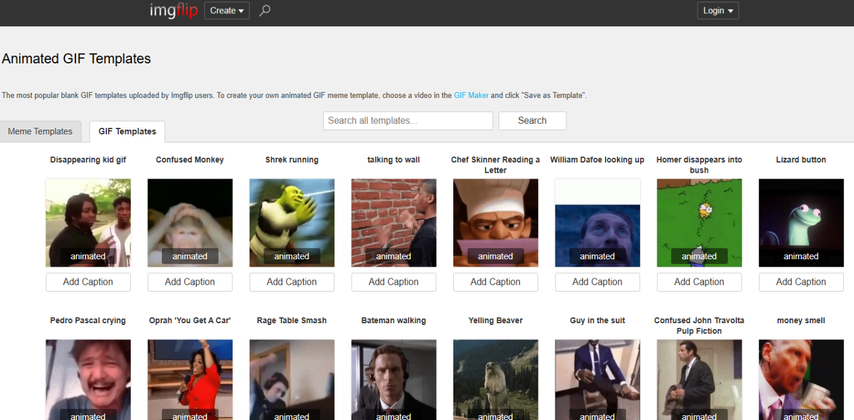 Imgflip GIF Maker templates library