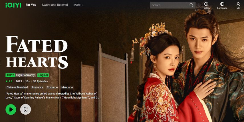 iQIYI free Korean drama website