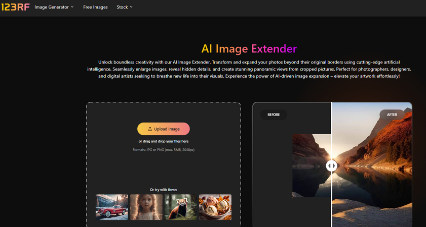 123RF AI Image Extender