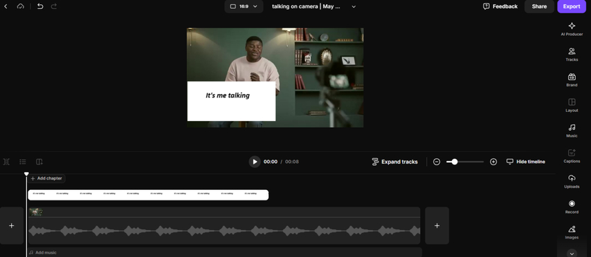 Adding and overlaying a picture to a video