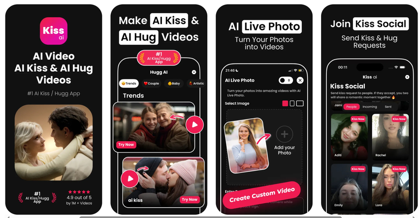 screenshots from kiss ai