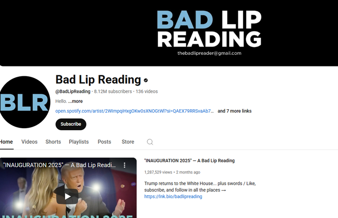 Bad Lip Reading funny YouTube channel