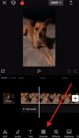CapCut Overlay feature