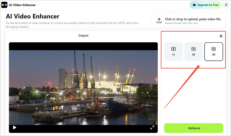 choose video enhancement mode