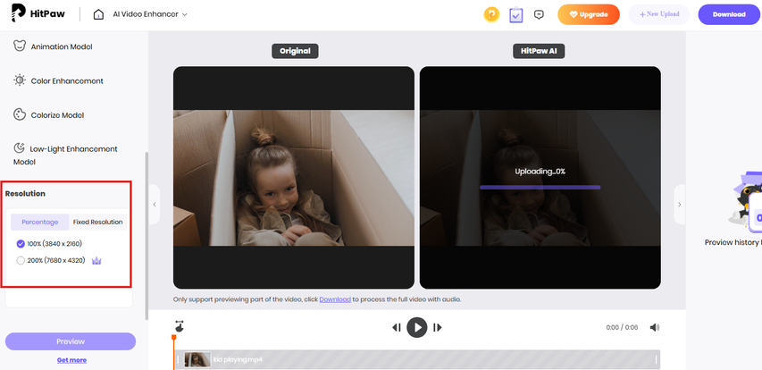 Choosing image size by percentage
