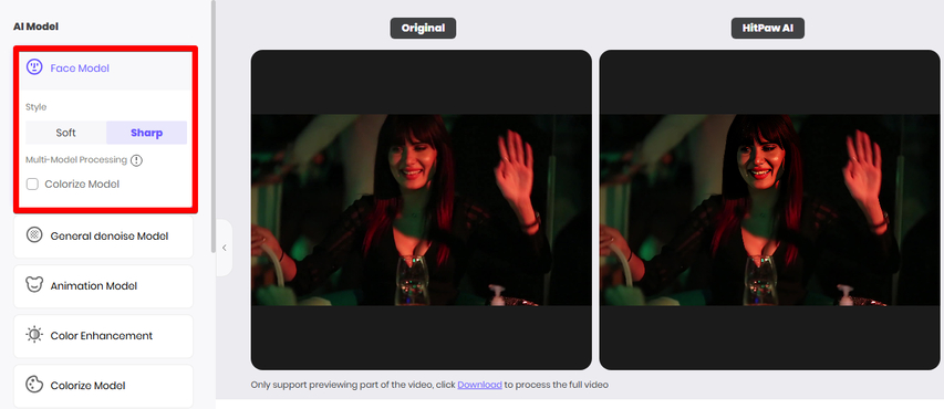 cleaning-up-video-using-hitpaw-online-video-enhancer-face-model