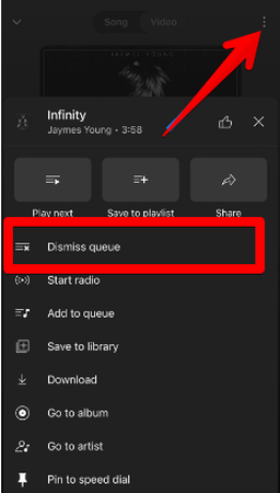 clearing-youtube-music-queue-on-iPhone