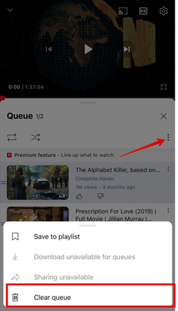 clearing-youtube-queue-on-iphone