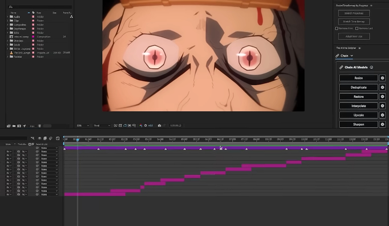 Clip selection in making anime AMVs