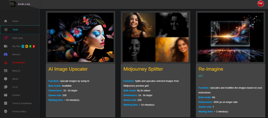DGB.lol AI image enlarger