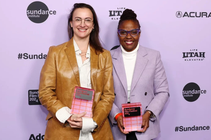 Documentary filmmaker Natalie Rae and Angela Patton