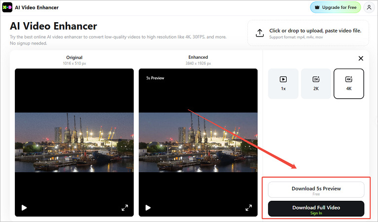 export enhanced video file