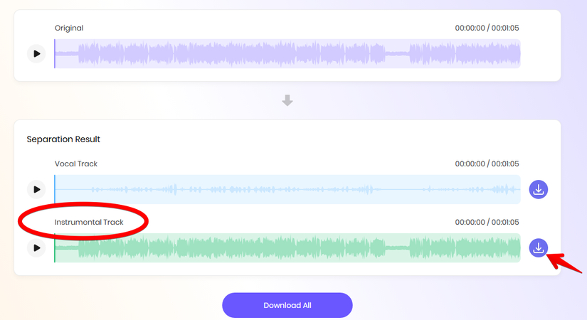Downloading a vocal-free song for parody using HitPaw Online Vocal Remover