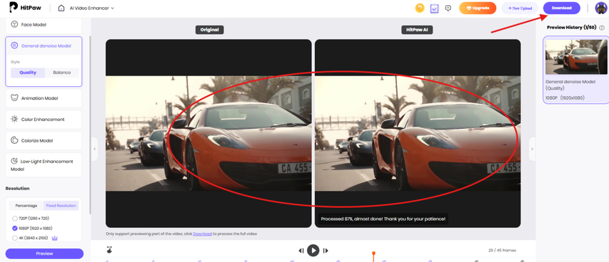 Downloading enhanced car video