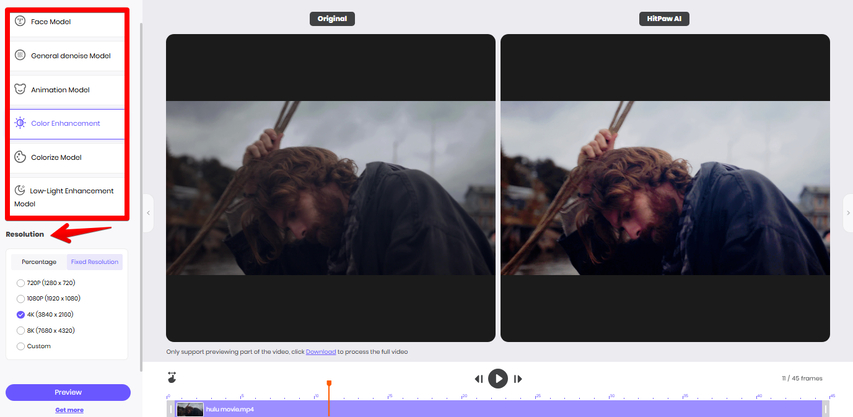 enhancing-hulu-movie-using-hitpaw-online-video-enhancer
