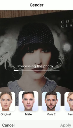 FaceApp gender swap feature