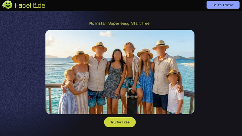 FaceHide Video Face Blur App