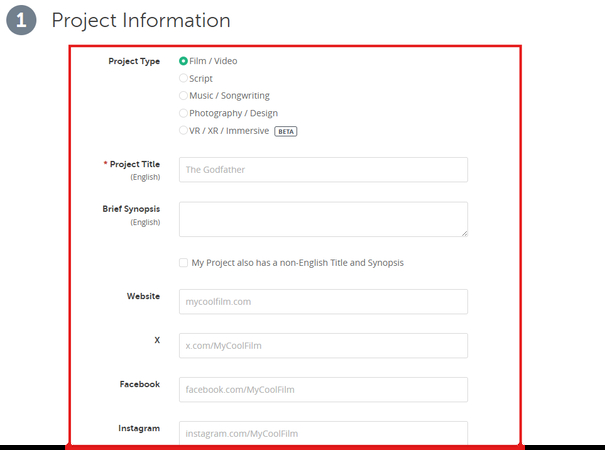 FilmFreeway Projection Information