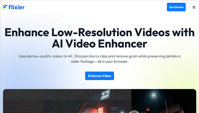 remove blur from video online using flixier