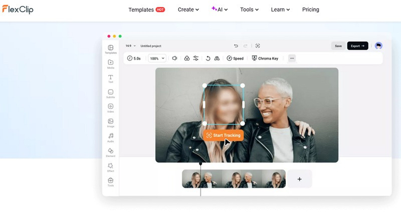 Flixier App to Blur Faces in Videos