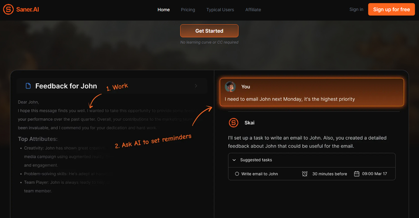 Flomo alternative Saner AI
