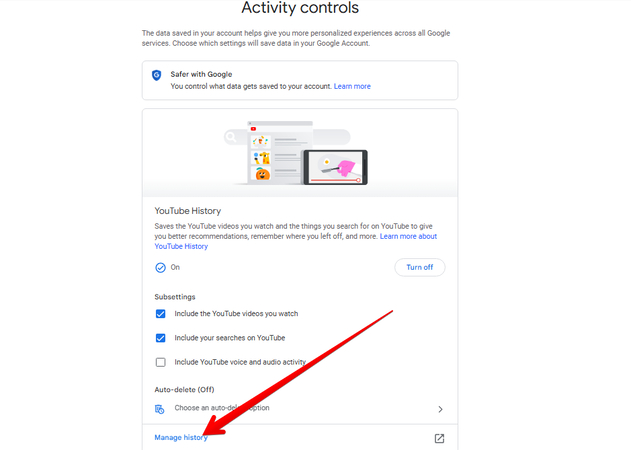 google-account-manage-history-for youtube