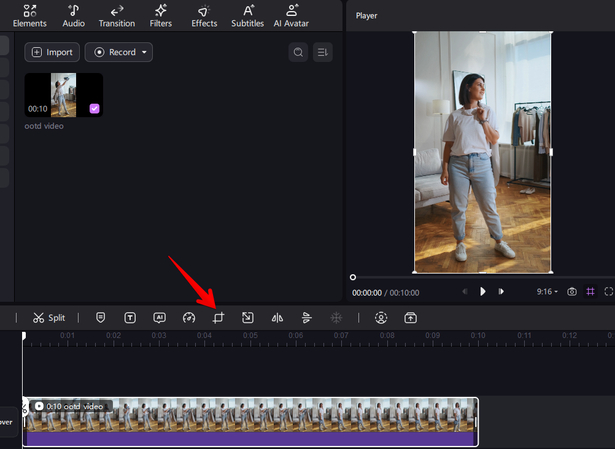 hitpaw-edimakor-crop-option