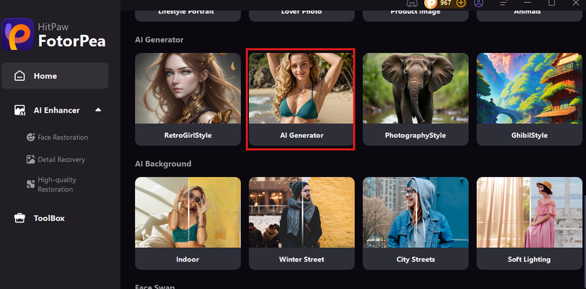 HitPaw FotorPea avatar AI generator