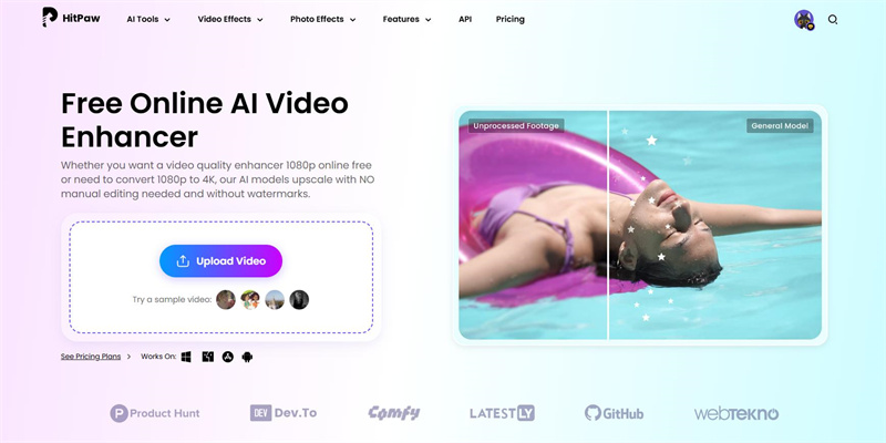 HitPaw Online AI Video Unblurrer