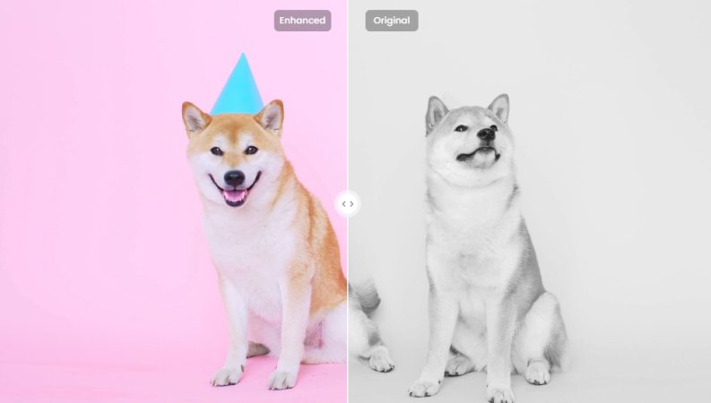 hitpaw online video colorize before  and after