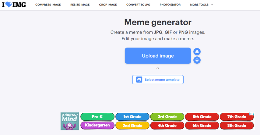 iLoveIMG meme generator online tool